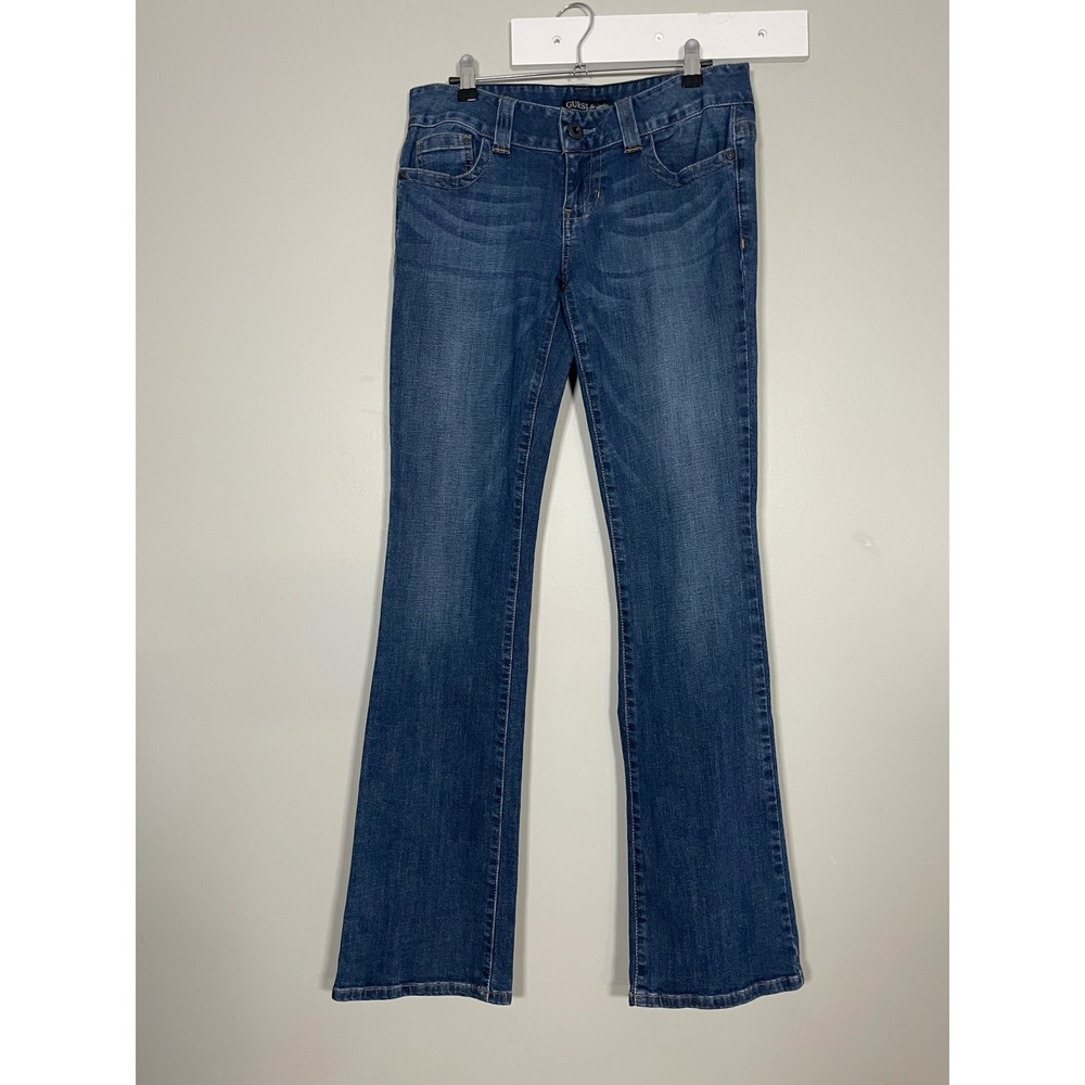 Guess Bootcut Jeans Women 28 Blue Excellent Low Rise Medium Wash Denim